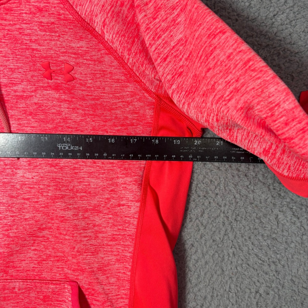 Under Armour ColdGear Women Neon Pink Space Dye Loose Fit Pullover Hoodie Small - Picture 6 of 8